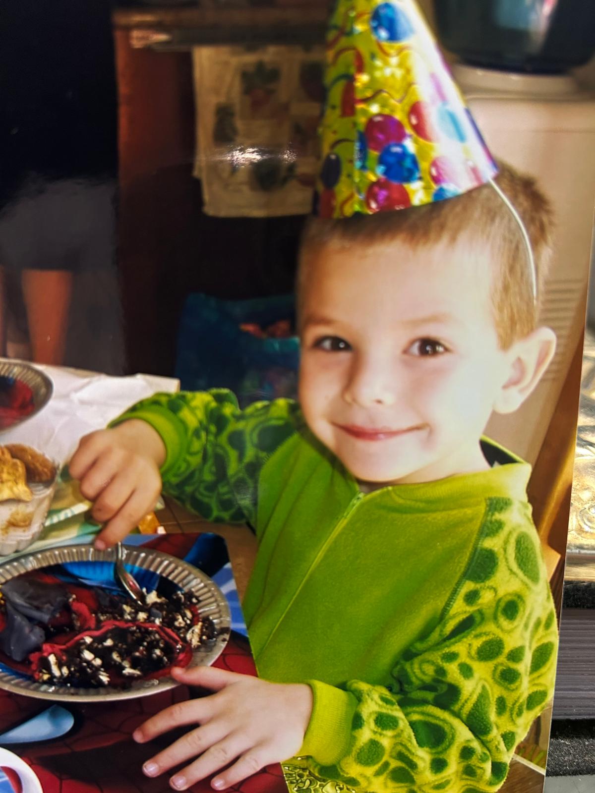 Chris Eating Birthday Cake